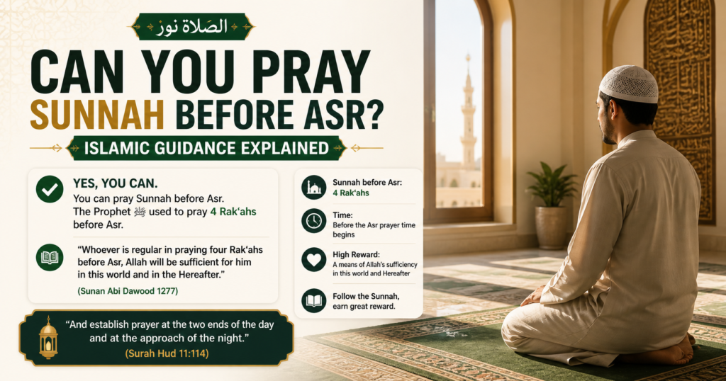 Can You Pray Sunnah Before Asr? Islamic Guidance Explained
